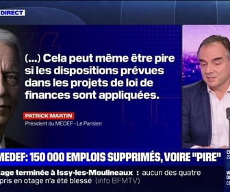 Replay Le 120 minutes - MEDEF : 150 000 emplois supprimés, voire pire - 16/11