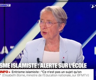 Replay BFM Politique - Élisabeth Borne: L'objectif des Frères musulmans, c'est de donner l'impression de composer avec les règles de la République, en ayant l'objectif de prendre le pouvoir