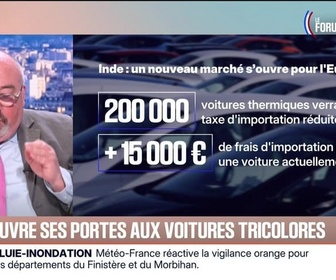 Replay BFM Première - BFM éco : L'Inde ouvre ses portes aux voitures tricolores - 26/01