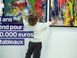 Replay L'image du jour - À seulement 3 ans, ce jeune peintre a déjà récolté 300.000 euros pour ses œuvres