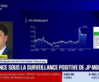 Replay BFM Bourse - Air France en hausse après un relèvement d'opinion - 07/07