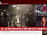 Replay BFM Grand Soir - De 410 000 (Beauvau) à 800 000 (CGT) manifestants - 24/10