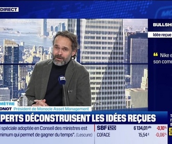 Replay BFM Bourse - Bullshitomètre : Nike est au milieu de son comeback - FAUX répond Charles Monot - 23/12
