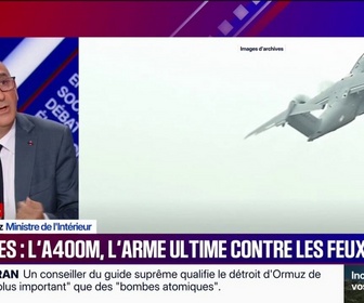 Replay BFM Politique - Nous avons bon espoir d'ici 15 jours de pouvoir commencer à expérimenter des largages avec l'A400M, confirme Laurent Nunez, le ministre de l'Intérieur