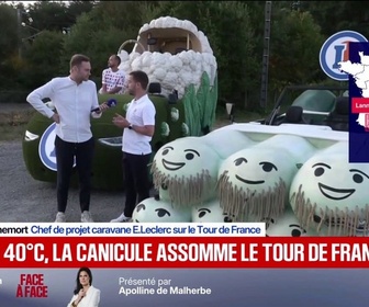 Replay BFM Première - On a renforcé le dispositif: comment la caravane du Tour de France s'adapte à la canicule