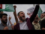 Replay Manifestants à Istanbul s'en prennent au magazine LeMan pour une caricature controversée du Mahomet