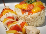 Replay Météo à la carte - Gastronomie : Brochettes de poulet et poivrons
