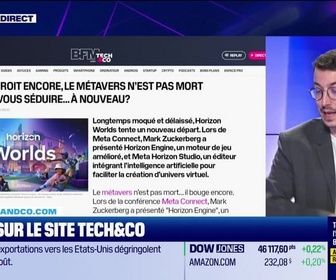 Replay Tech & Co, la quotidienne - À lire sur le site Tech&Co : Meta y croit encore, le métavers n'est pas mort et veut vous séduire... à nouveau ? Par Sylvain Trinel - 18/09