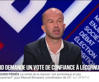 Replay BFM Politique - Gouvernement: Je demande à monsieur Lecornu de faire un vote de confiance, déclare Manuel Bompard (LFI)