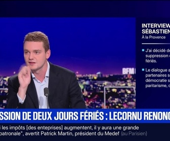 Replay BFM Grand Soir - Suppression de deux jours fériés : Lecornu renonce - 13/09