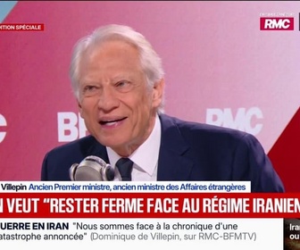 Replay Face à Face - L'Iran a un esprit de résistance extrêmement solide, estime l'ancien Premier ministre Dominique de Villepin