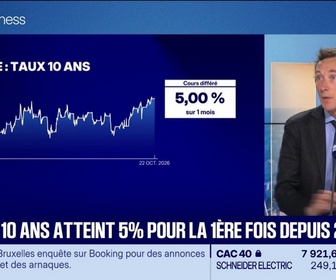 Replay Good Morning Business - L'OAT à 10 ans a atteint 5%, une première depuis 2002
