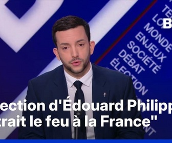 Replay BFM Politique - Jean-Philippe Tanguy (RN) voit en Édouard Philippe le pire d'Emmanuel Macron