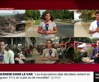 Replay Les émissions spéciales - Édition spéciale - Gironde : Macron et Nuñez auprès des pompiers - 27/07
