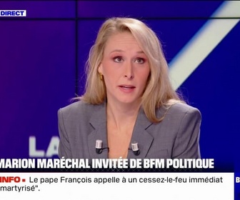 Replay BFM Politique - Marion Maréchal: Il y a une forme de légitimité quand Israël neutralise les têtes de pont du Hezbollah