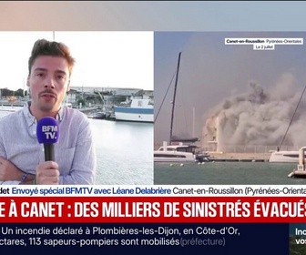 Replay BFM Première - Incendie: un entrepôt détruit par les flammes sur le port de Canet-en-Roussillon