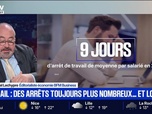 Replay BFM Première - BFM Conso : Travail, des arrêts toujours plus nombreux... et longs - 09/10