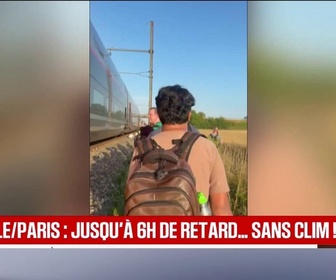 Replay BFM Première - On ne respirait plus: deux TGV Bâle/Paris accusent plusieurs heures de retard sans climatisation