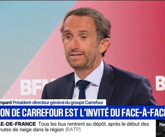 Replay Face à Face - Neige: C'est une journée difficile pour le commerce, déclare Alexandre Bompard, président-directeur général du groupe Carrefour