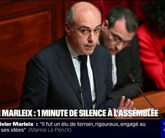 Replay 20H BFM - Disparition d'Olivier Marleix: une minute de silence respectée par les députés à l'Assemblée nationale