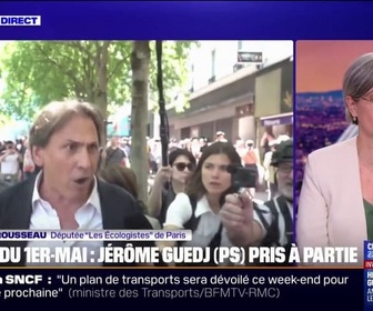 Replay 20H BFM - Jérôme Guedj exfiltré du cortège parisien du 1er-mai: J'ai été choquée de ces images, il y avait toute sa place, affirme Sandrine Rousseau
