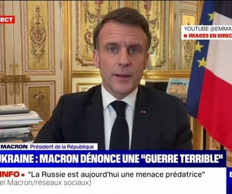 Replay BFM Story - Emmanuel Macron: On ne veut pas un cessez-le-feu qui soit une capitulation de l'Ukraine