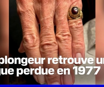 Replay L'image du jour - Un plongeur retrouve une bague perdue depuis 47 ans