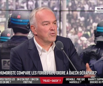 Replay Les Grandes Gueules - L'humoriste Pierre-Emmanuel Barré compare les forces de l'ordre à Daesh : liberté d'expression ou dérapage ?