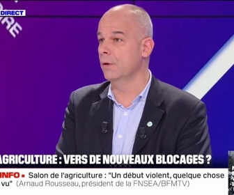 Replay BFM Politique - Colère des agriculteurs: Penser que d'ici 15 jours tout s'achèvera est une erreur, ce ne sera pas le cas pour Arnaud Rousseau