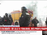 Replay BFM Première - Lycées bloqués: des profs frappés lors des manifestations